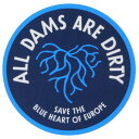 【期間限定ポイント10倍】パタゴニア ダム キャンペーン ステッカー Patagonia ALL DAMS ARE DIRTY BLUE HEART シール デカール 稀少 ネコポス 同梱可 新品