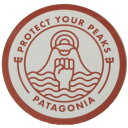 パタゴニア ピークプロテクター バッジ ステッカー 光沢 Patagonia STICKER PROTECT YOUR PEAKS プロテクト シール カスタム ネコポス 新品