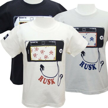 NEXT WALL RUSK MUSIC RUSK 半袖Tシャツ 男の子 ボーイズ アメカジ キッズ ジュニア 子供服 Tシャツ ラスク 半袖 プリント スカル ロック ロゴ「330-31」