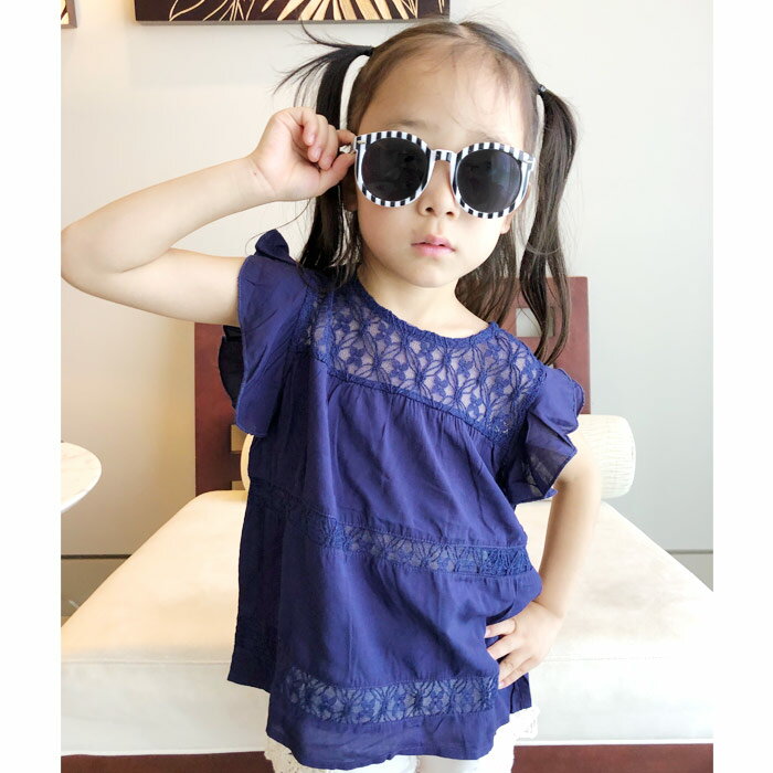 キッズ 子供服 レースフリルT フリルトップス カットソー ナチュラル 女の子 布帛 ...