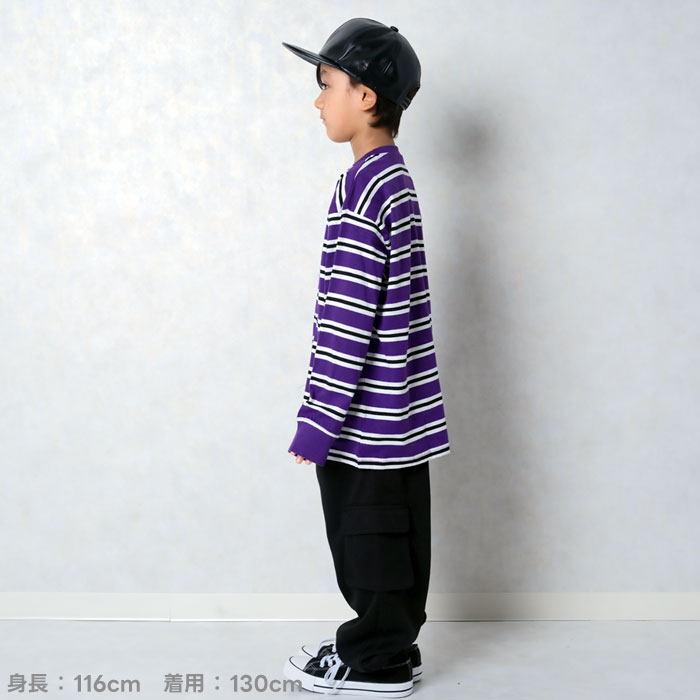 【送料無料】オーバーサイズボーダーロンT キッズ 長袖Tシャツ 子供服 男の子 女の子 ボーダーTシャツ ティーシャツ BIGtシャツ ビッグシルエット ビック おしゃれ 可愛い ジュニア 韓国子供服 110cm 120cm 130cm 140cm 150cm 160cm「514-105」