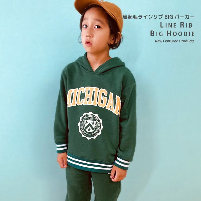 商品名 キッズ パーカー プルオーバー プルパーカー スウェット 子供服 長袖 大きめ BIG ビッグシルエット ゆったり 裏起毛 プリント ロゴ ジュニア アメカジ カジュアル 品　質 ポリエステル100％ 参考寸法　（平置き採寸です、商品により若干の個体差がございます）　※単位：cm SIZE 110 120 130 140 150 160 身　幅 38 40 42 44 46 48 着　丈 47 50 53 56 59 62 肩　幅 35 37 39 41 43 45 袖　丈 35 39 43 47 51 55