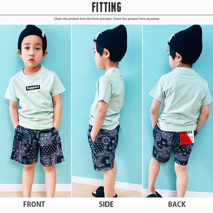 キッズTシャツ子供服男の子女の子ボーイズガールズボックスロゴプリント半袖Tシャツティーシャツジュニアダンス韓国子供服綿100%100cm110cm120cm130cm140cm150cm160cm「Z-0004」