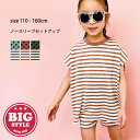 《SALE価格 20%OFF!! 1990円 → 1592円》キッズ セットアップ 上下セット 子供服 ノースリーブ ビッグ 女の子 ガールズ ハーフパンツ ショートパンツ ドット ボーダー ジュニア カジュアル 110cm 120cm 130cm 140cm 150cm 160cm「221-17.18」