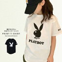 【送料無料】PLAYBOY Tシャツ キッズ 子供服 男の子 女の子 レディース 半袖 プレイボーイ プリント ロゴ ジュニア ゆるシルエット BIG バックプリント カジュアル アメカジ ストリート 140cm 150cm 160cm M L 「P23-00」