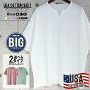 【599円均一】メンズ Tシャツ 半袖 ビッグ BIG 大きめ ゆったり クルーネック キーネック ポケット 無地 綿 コットン USAコットン カジュアル M L XL「SJ21-104.105」