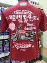 KAMINARI カミナリモータース KMT-226 Tシャツ CB250T HAWK バブ ホーク コットンTシャツ 長袖 エフ商会 ワイン