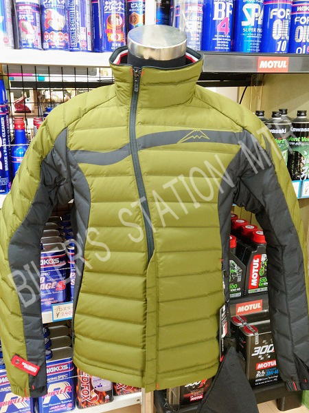 クシタニ K2855 ホワイトグースダウンジャケット オリーブ ウインターブルゾン ウインタージャケット ライディングジャケット 秋冬モデル