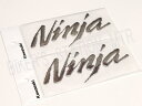 スピード出荷 KAWASAKI カワサキ 純正 ニンジャエンブレム メタル 2枚セット Ninjaロゴ ニンジャロゴ 立体エンブレム 管理N
