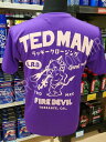 TEDMAN テッドマン Tシャツ ドライTシャツ TDRY-1800 バイクTシャツ シルキードライTシャツ エフ商会 パープル 管理N