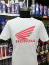 HONDA ホンダ 純正 ウイングTシャツ ホワイト コットンTシャツ バイクTシャツ 管理N