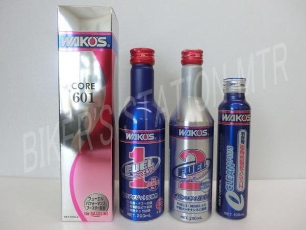 WAKO'S ワコーズ 人気の添加剤4点セット フューエルワン F1 フューエル2 F2 コア601 CORE601 eクリーンプラス