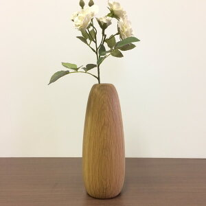 MU Factoryオリジナル/木製オーク材のフラワーベース[fv-011OAK]花瓶 一輪挿し 花器 インテリア小物 置物 おしゃれ