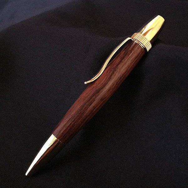 木製ボールペン 回転式[ローズウッド（紫檀）]＜代引き不可＞