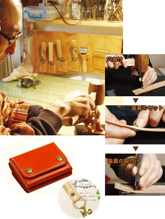 カシメ打 大セットクラフト社 《 カシメ打 ハトメ抜き 打台 セット レザークラフト ポンチ パンチ 工具 ロウビキ かしめ カシメ 打ち具 》