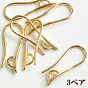 【クーポン配布中】銅製 デザイン フック ピアス パーツ 3ペア 6個 ■ デザインピアス フックピアス ピアス 金具 アクセサリー ハンドメイド 材料 資材 ...