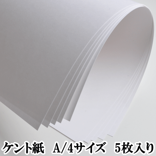 ◆クーポン配布中◆ケント紙 135kg A4サイズ 5枚セット 約21×30cm 《 カルトナージュ ケント 紙 材料 手作り ハンドメイド 手芸 》のサムネイル