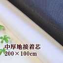 【クーポン配布中】接着芯 中厚手 100cm×200cm ■ 接着芯 接着 芯 アイロン接着芯 白 黒 糊付き 片面接着 不織布 中手 ハンドメイド 手作り 手...