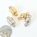 カン付き マグネット クラスプ 2種 《 留め具 アクセサリー エンドパーツ 磁石 留め金具 ゴールド シルバー 12mm 13mm 金具パーツ ネックレス ブレスレット スクラプ ハンドメイド 手芸 手作り 》