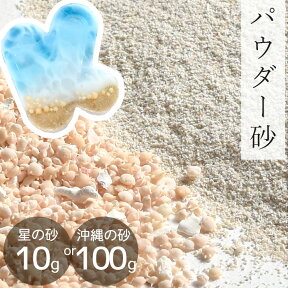 ◆期間限定◆ 星の砂 10g / 沖縄のパウダー砂 100g 全2種 ■ 星砂 星の砂 レジン 天然 素材 キーホルダー シャカシャカ カシャカシャ シェイカー レジン デコ マリン サンド アート 封入パーツ UVレジン クラフト アクセサリー パーツ ハンドメイド ■