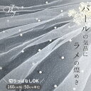 【7/25限定 全品P5倍】パール 付き ラメ チュール 生地 切りっぱなし可 エトワール ワイド幅 ■ ディスプレイ ウェルカムボード 背景 幅広 ソフト ウェディング 撮影用背景布 布 ホワイト 衣装 コスプレ ポリエステル 撮影小物 飾り付け ハンドメイド 白 手作り djh23 ■