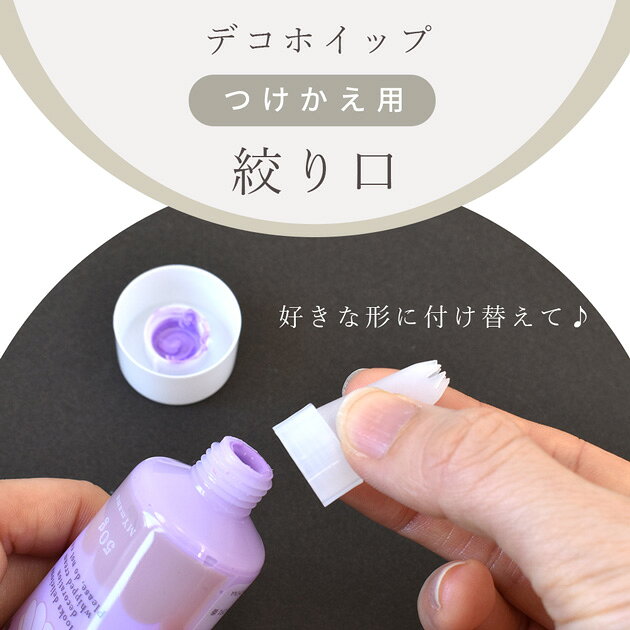 【9/1限定クーポン配布】デコ ホイップ 絞り口 6個 セット 全2種 取替用 ■ しぼり口 付け替え用 ホイップクリーム クリーム スイーツデコ デコレーション デコ用 イミテーション 樹脂粘土 Deco whip 推し活 子供 クラフト ハンドメイド 手芸 手作り ■ auc-my-mama-10031633 手作り工房MYmama(エムワイママ) サンプル画像3