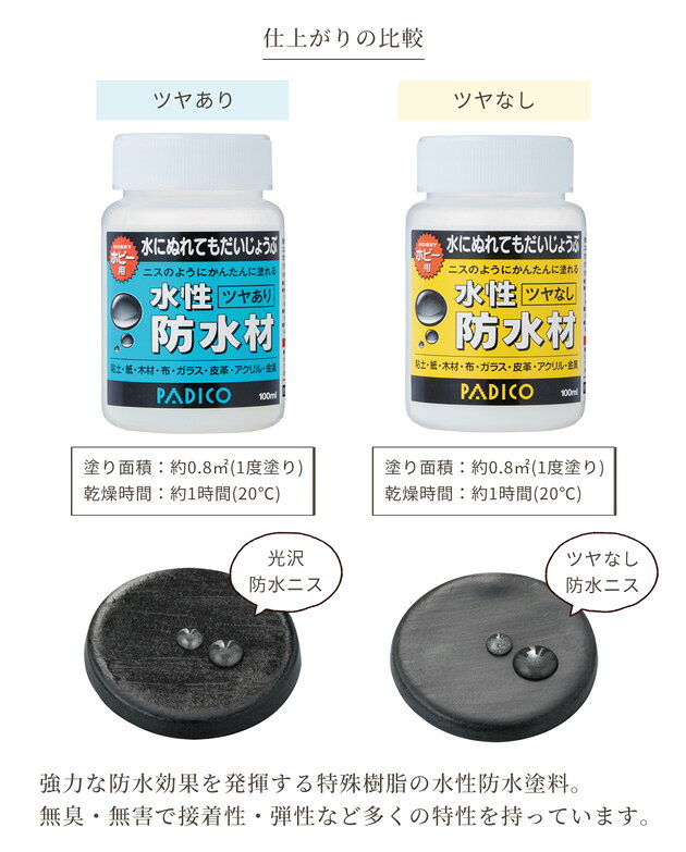 パジコ PADICO 水性 防水材 ツヤなし 100ml 202944 ■ 水性防水材 防水 塗料 ホビー用 ニス 透明 クリア つやなし マット 粘土 ねんど レジン 木材 紙 布 ガラス 皮革 アクリル 金属 クラフト 国産 日本製 工作 画材 アクセサリー 雑貨 小物 ハンドメイド 手芸 手作り ■ auc-my-mama-10029093 手作り工房MYmama(エムワイママ) サンプル画像2