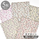 リバティプリント はぎれ セット 5枚 別注 国産 タナローン ムーン・モス ■ LIBERTY FABRICS カットクロス リバティ・ファブリックス 生地 布 花柄 フラワー ハギレ ムーンモス ハンドメイド 手芸 手作り ■