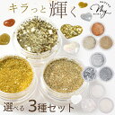 封入 パーツ ホログラム グリッター 3種 セット 選べる 全4種 ホログリ ■ ラメ キラキラ パウダー 粉 レジン UVレジン ネイル オーロラ メタリック スノー 雪 セルフネイル ジェルネイル クラフト 手芸 ハンドメイド 手作り ■