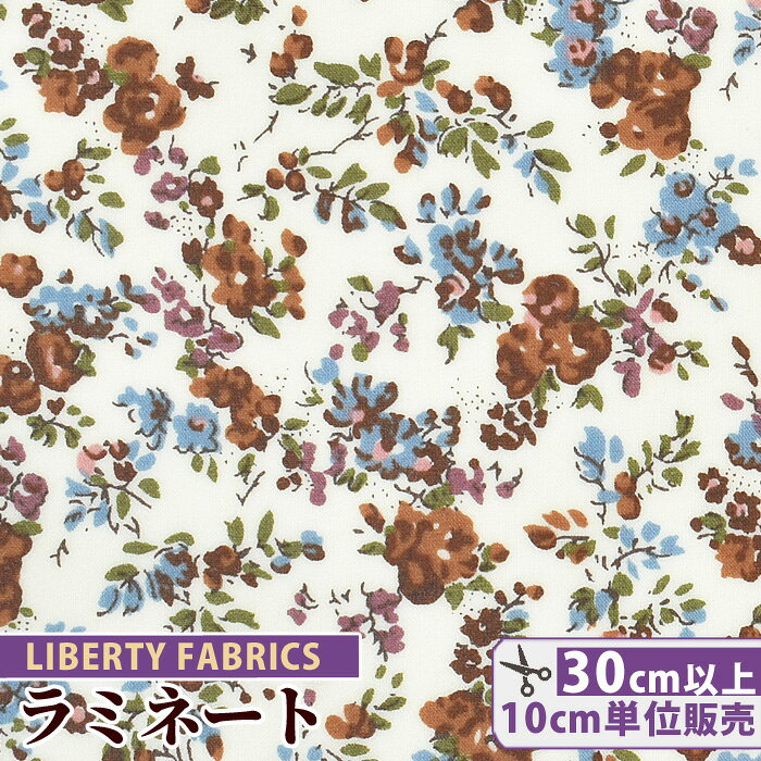 リバティプリント 国産 つや消し ラミネート ムーン・モス 《 LIBERTY FABRICS リバティ・ファブリックス 生地 布 ビニールコーティング 8883225 花柄 フラワー ハンドメイド 手芸 手作り 》
