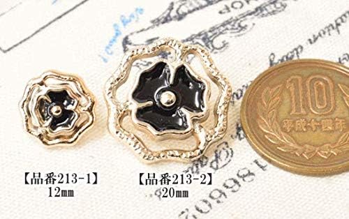 【半額セール】 薔薇 の プラスチックボタン 12mm 10個 ■ バラ ばら ゴールド メタル調 プラスチック ボタン プラボタン プラスチック製ボタン ポリボタン ハンドメイド 手芸 手作り ■ auc-my-mama-10003349 手作り工房MYmama(エムワイママ) サンプル画像2