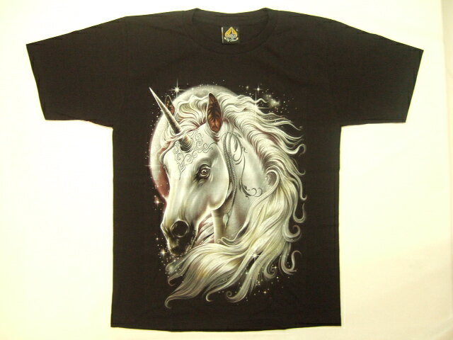 横浜最新 ラメ付きユニコーン♪魅惑のTシャツUnicorn サイズ L 送料無料30