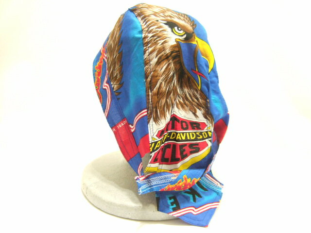 横浜最新 美しいイーグル♪鷲 バンダナキャップ 青 4点まで送料180円84*