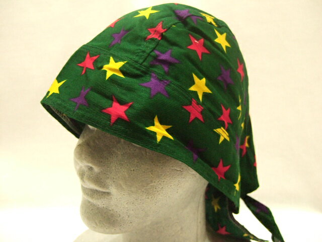 横浜最新 スター☆星 魅惑のバンダナキャップ緑 Star メンズレディース 4枚まで送料180円51