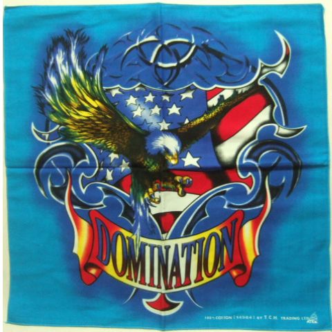 横浜最新 イーグルドミネーション♪魅惑のバンダナ EAGLE DOMINATION 青 同梱4枚まで送料180円5
