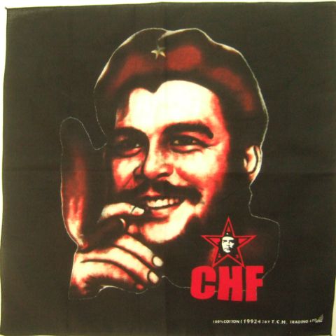 横浜最新 素敵なゲバラ☆魅惑のバンダナ 黒 CHE GUEVARA メンズレディース 同梱4枚まで送料180円Bandana95