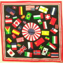 横浜最新 万国旗☆魅惑のバンダナ World Flag 黒/赤枠メンズレディース 同梱4枚まで送料180円BandanaA11r