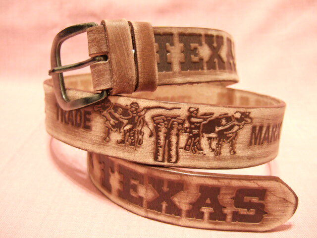 横浜最新 TEXAS♪魅惑の本革1枚革ベルト 115〜124センチ メンズレディース ベルト穴有り 送料無料1