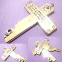 横浜最新 ペンダントクロス英字ドクロ2連可動型♪魅惑の十字架 50cm チェーン付き メンズレディース Cross守護魔除け 送料220円ネックレス141