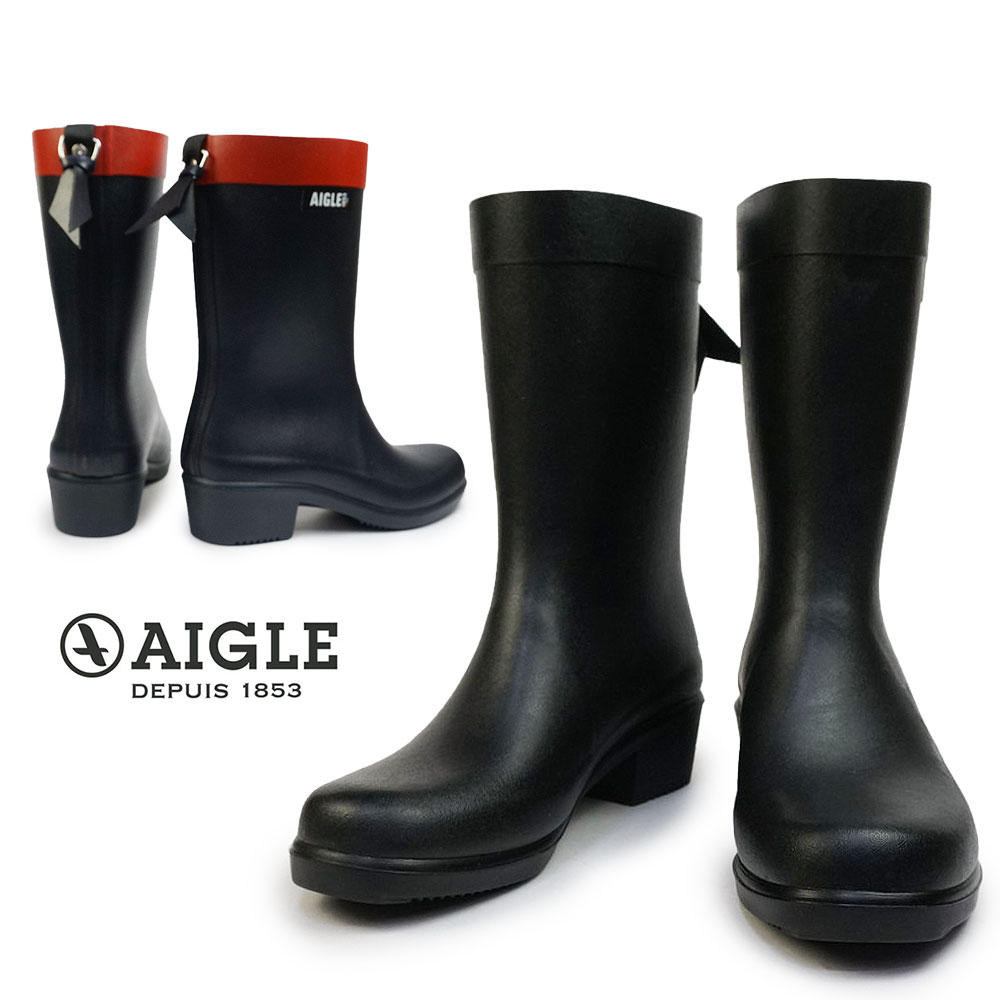 エーグル エーグル 防水 長靴 レディース ZZFNB67 ミリカ ミッド ラバーブーツ ミドル丈 AIGLE MYRICA MID