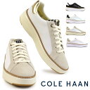 コールハーン レディース レザー グランドプロ トップスピン スニーカー テニス カジュアルシューズ 軽量 厚底 本革 COLE HAAN GRANDPRO TOPSPIN Womens