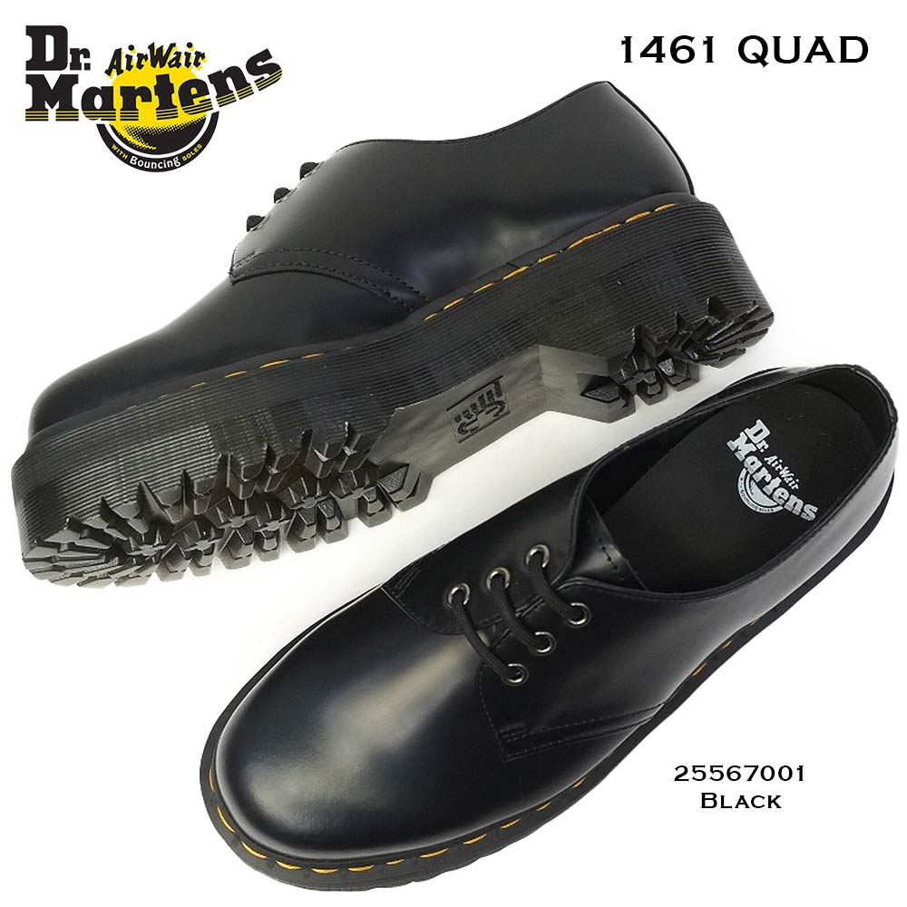 ドクターマーチン 1461 QUAD 3ホール 厚底 メンズ レディース ユニセックス 正規品 プラットフォーム Dr.Martens QUAD RETRO 1461 QUAD 3EYE SHOE