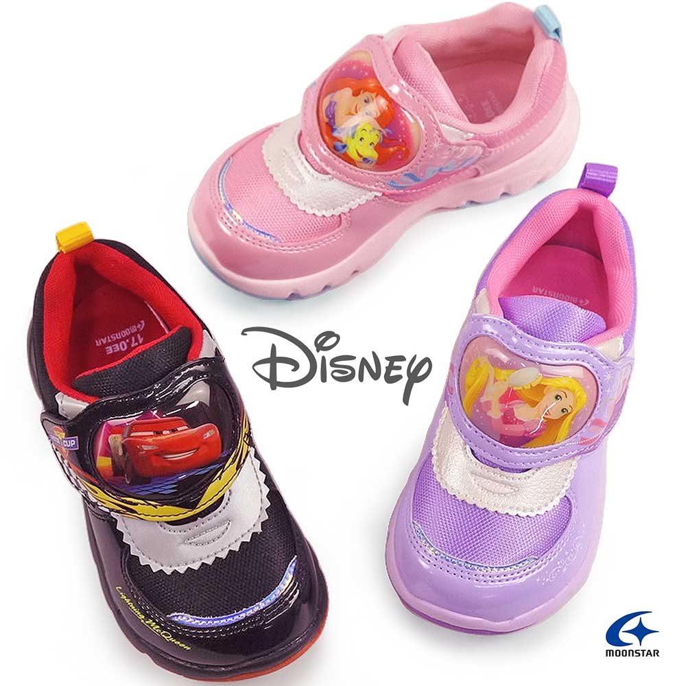 Rakuten - ディズニー キッズ スニーカー DN C1336 マジック式 抗菌 防臭 子供靴 ムーンスター Disney Moon Star プリンセス カーズ