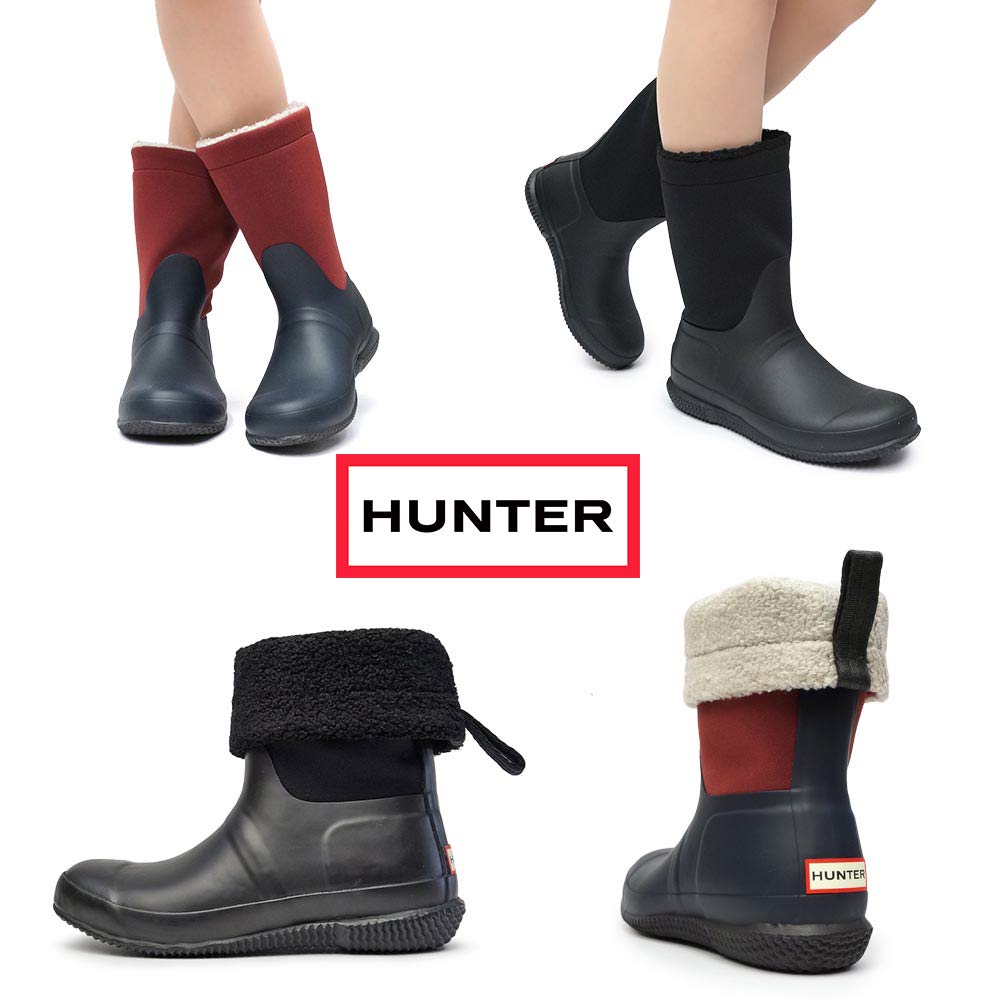 ハンター ブーツ WFT2052NRE レディース オリジナル ロールトップ シェルパ ショートブーツ 防水 防寒 防滑 HUNTER WOMENS ORIGINAL ROLLTOP SHERPA BOOT