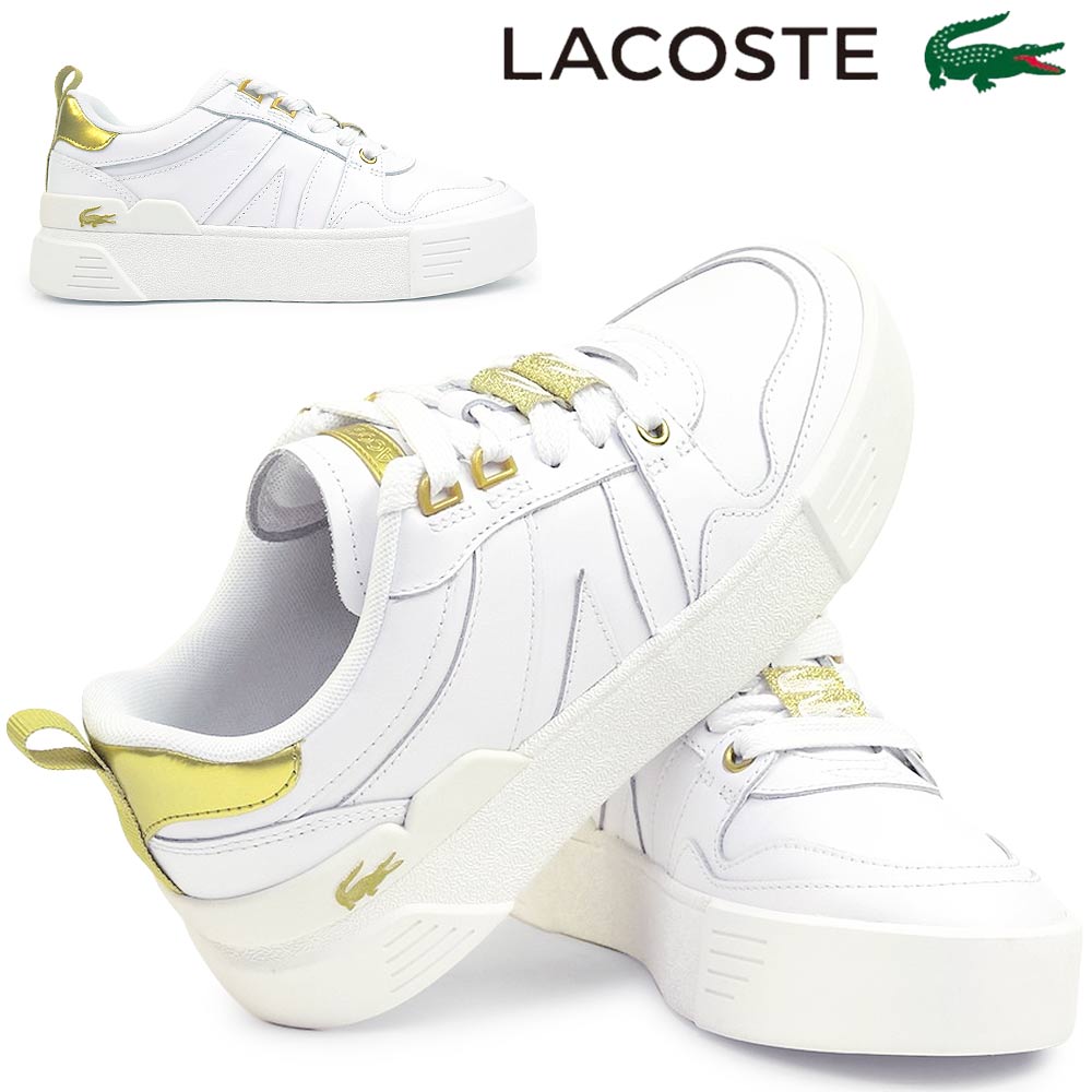 ラコステ レザースニーカー レディース ラコステ スニーカー レディース 45CFA0032 L002 123 3 CFA 厚底 レザー LACOSTE L002 123 3 CFA