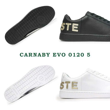 ラコステ メンズ スニーカー カーナビー エボ 0120 5 SM00860 レザー コートシューズ ゴールドレタリング LACOSTE CARNABY EVO