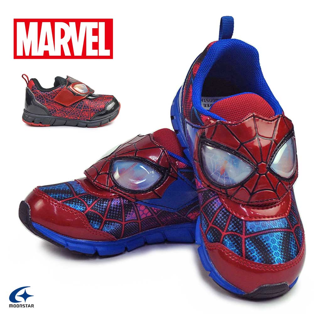 Rakuten - ムーンスター キッズ スニーカー MV 030 マーベル スパイダーマン 子供靴 抗菌 男の子 MoonStar MARVEL 26春夏新作