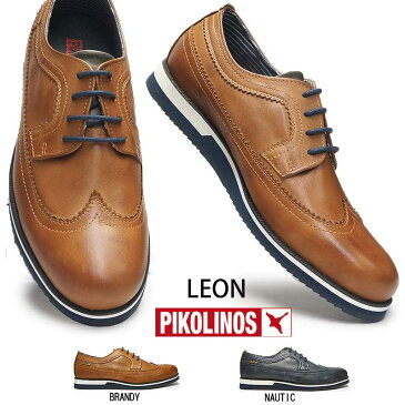 ピコリノス 靴 メンズ カジュアルシューズ M0K-4208 ウィングチップ PK322 ドレスカジュアル ビジネス PIKOLINOS Leon