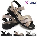 パンジー レディース サンダル 5479 バックベルト ストラップサンダル 光沢 コンフォート Pansy