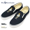 ポロ ラルフローレン スニーカー RA53 メンズ スリッポン キートンスリップ ポロベア キャンバス POLO BEAR POLO RALRH LAUREN KEATON SLIP SK SPO